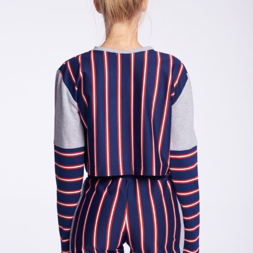 SHORT SWEATSHIRT OLDSCHOOL STRIPS