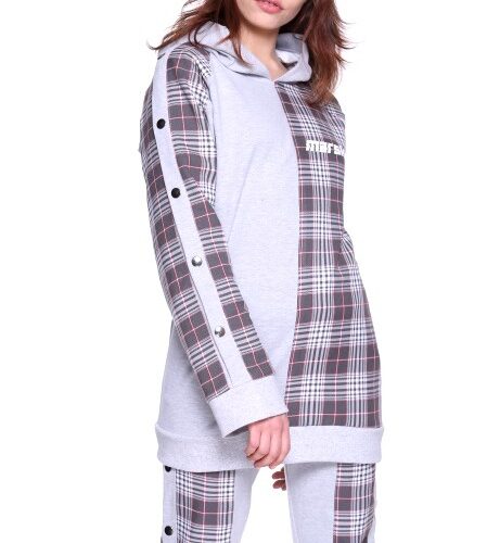 HOODIE IN CHECK PRINT