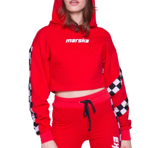 RED HOODIE CHECKERBOARD