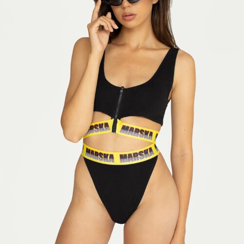 BIKINI SET BLACK AND YELLOW