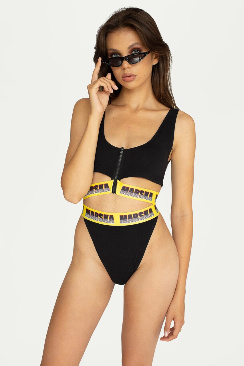 BIKINI SET BLACK AND YELLOW BIKINI SET BLACK AND YELLOW