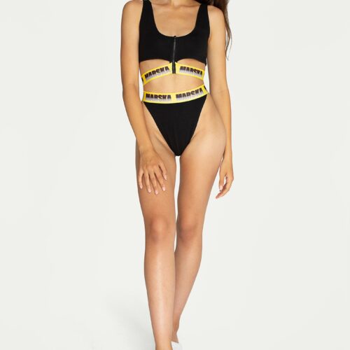BIKINI SET BLACK AND YELLOW BIKINI SET BLACK AND YELLOW