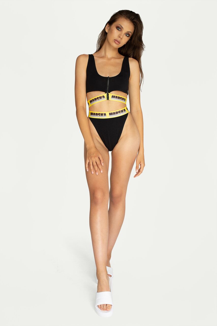 BIKINI SET BLACK AND YELLOW BIKINI SET BLACK AND YELLOW
