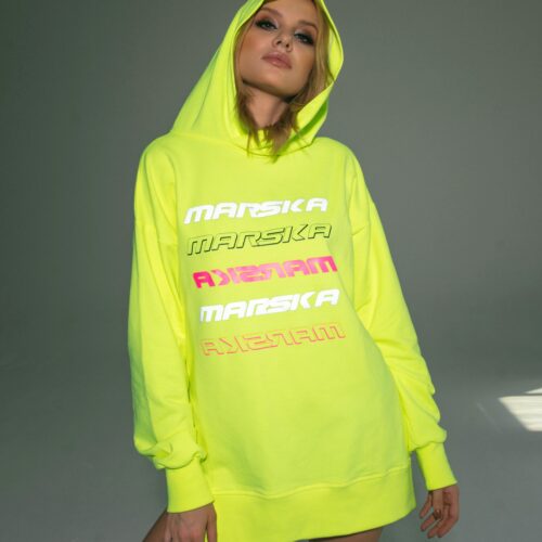 YELLOW NEON REFLECTIVE HOODIE