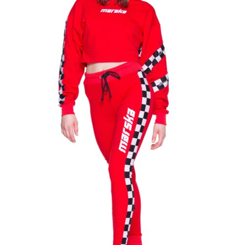 RED PANTS CHECKERBOARD