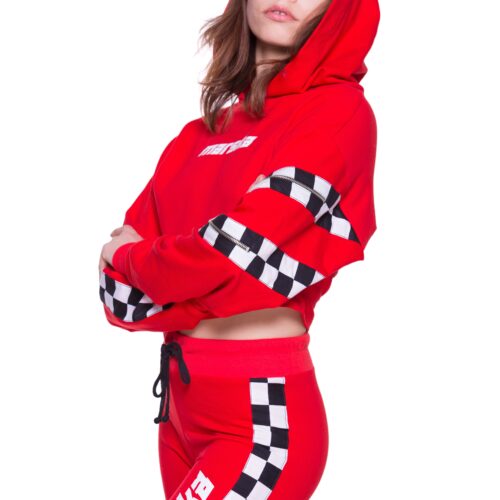 RED HOODIE CHECKERBOARD