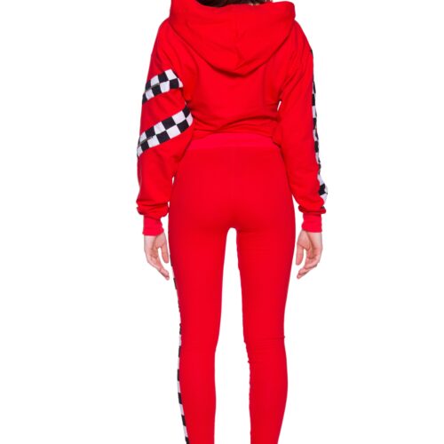 RED HOODIE CHECKERBOARD