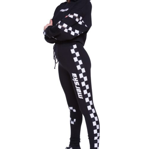 BLACK HOODIE CHECKERBOARD