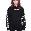 BLACK HOODIE CHECKERBOARD