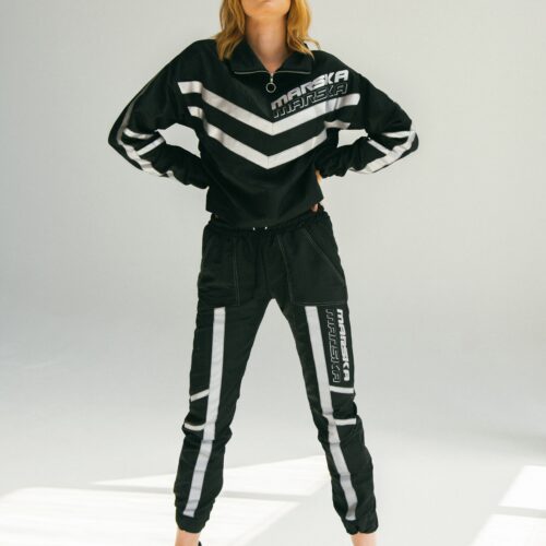 BLACK SWEATPANTS REFLECTIVE TAPE