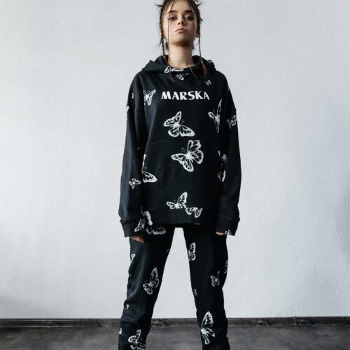 X-RAY BUTTERFLY HOODIE BLACK