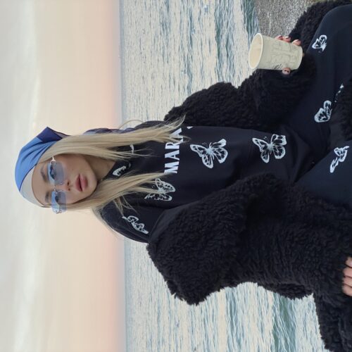 X-RAY BUTTERFLY HOODIE BLACK